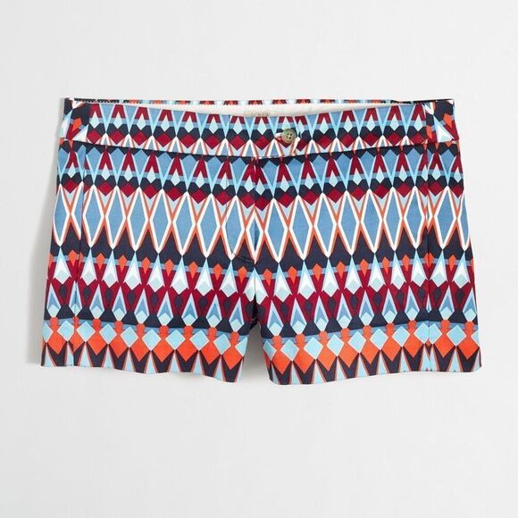 J.Crew Pants - Womens J. Crew J.Crew 3" Printed Tribal Chino Shorts - Sz 00
